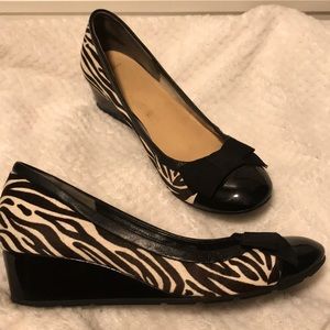 Cole Haan Tali Wedge Zebra size 10 Nike